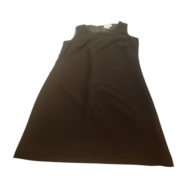 Maggy London Black A-Line Shift Dress w/ Contrast Stitching Size 14 - Picture 4 of 7